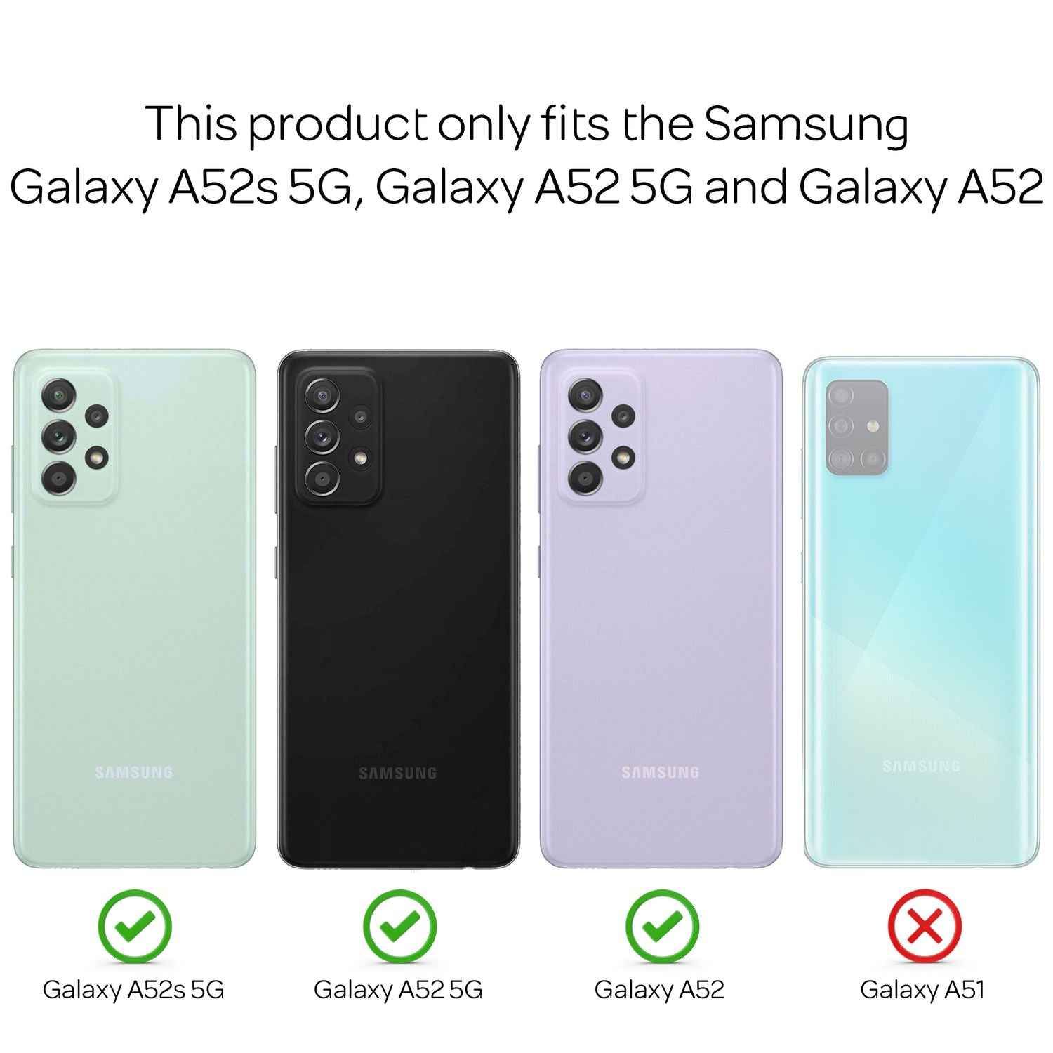 NALIA Samsung Galaxy A52 5G / A52 / A52s 5G - Handy Hülle Transparent Cover Case