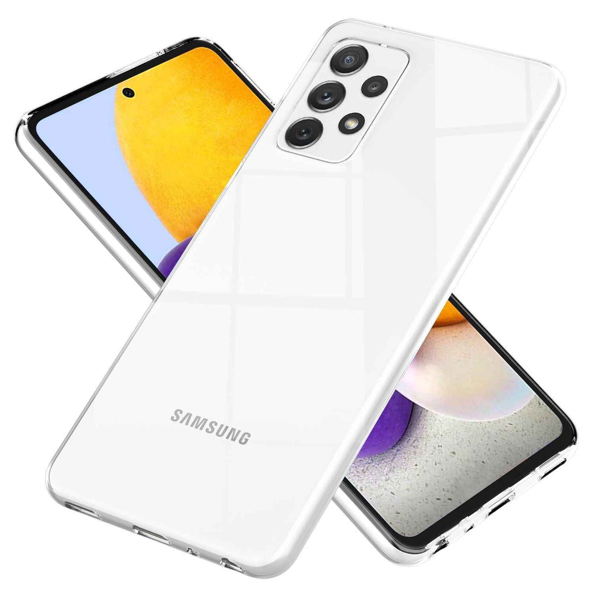 NALIA Samsung Galaxy A72 - Klare Handy Hülle Clear Case Durchsichtig Cover Etui