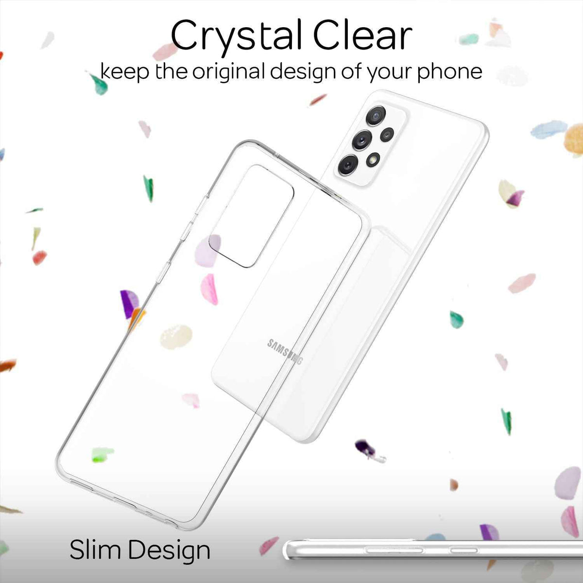 NALIA Samsung Galaxy A72 - Klare Handy Hülle Clear Case Durchsichtig Cover Etui