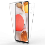 NALIA 360 Grad Handy Hülle für Samsung Galaxy A42 5G, Transparent Case Cover