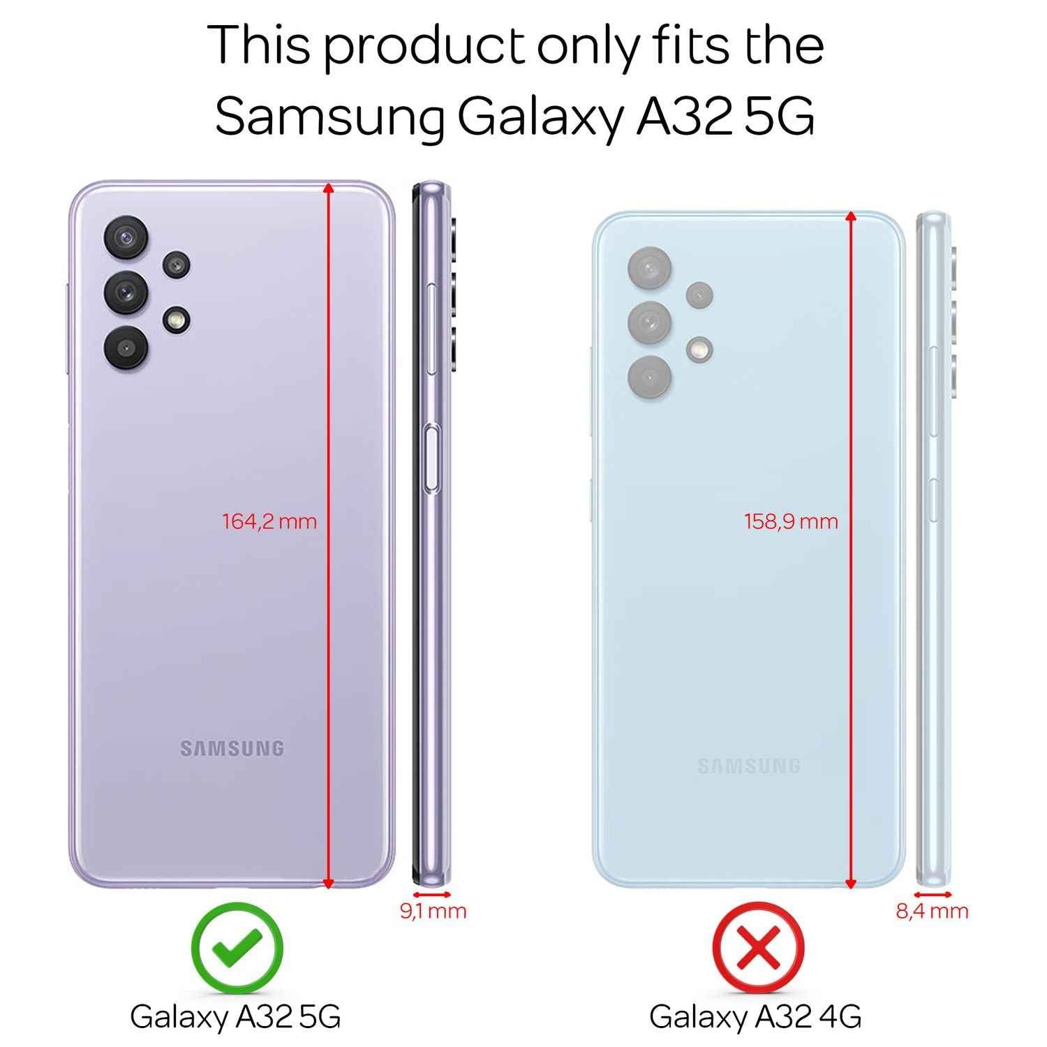 NALIA Ring Handy Hülle für Samsung Galaxy A32 5G, Silikon Cover 360 Grad Halter