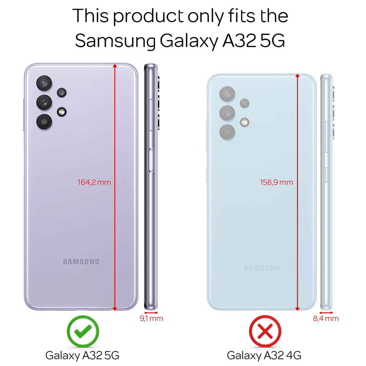NALIA Ring Handy Hülle für Samsung Galaxy A32 5G, Silikon Cover 360 Grad Halter