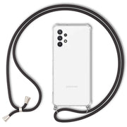 NALIA Handy Hülle mit Kette für Samsung Galaxy A32 5G, Transparente Schutzhülle