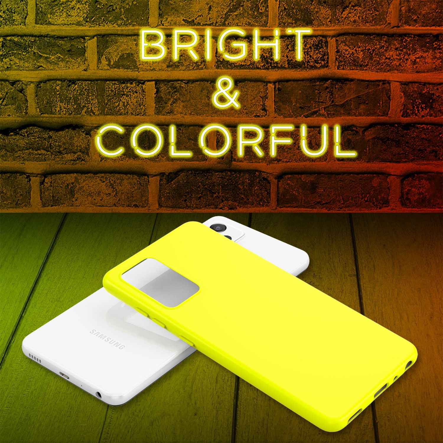NALIA Neon Handy Hülle für Samsung Galaxy A72, Silikon Soft Case Phone Cover