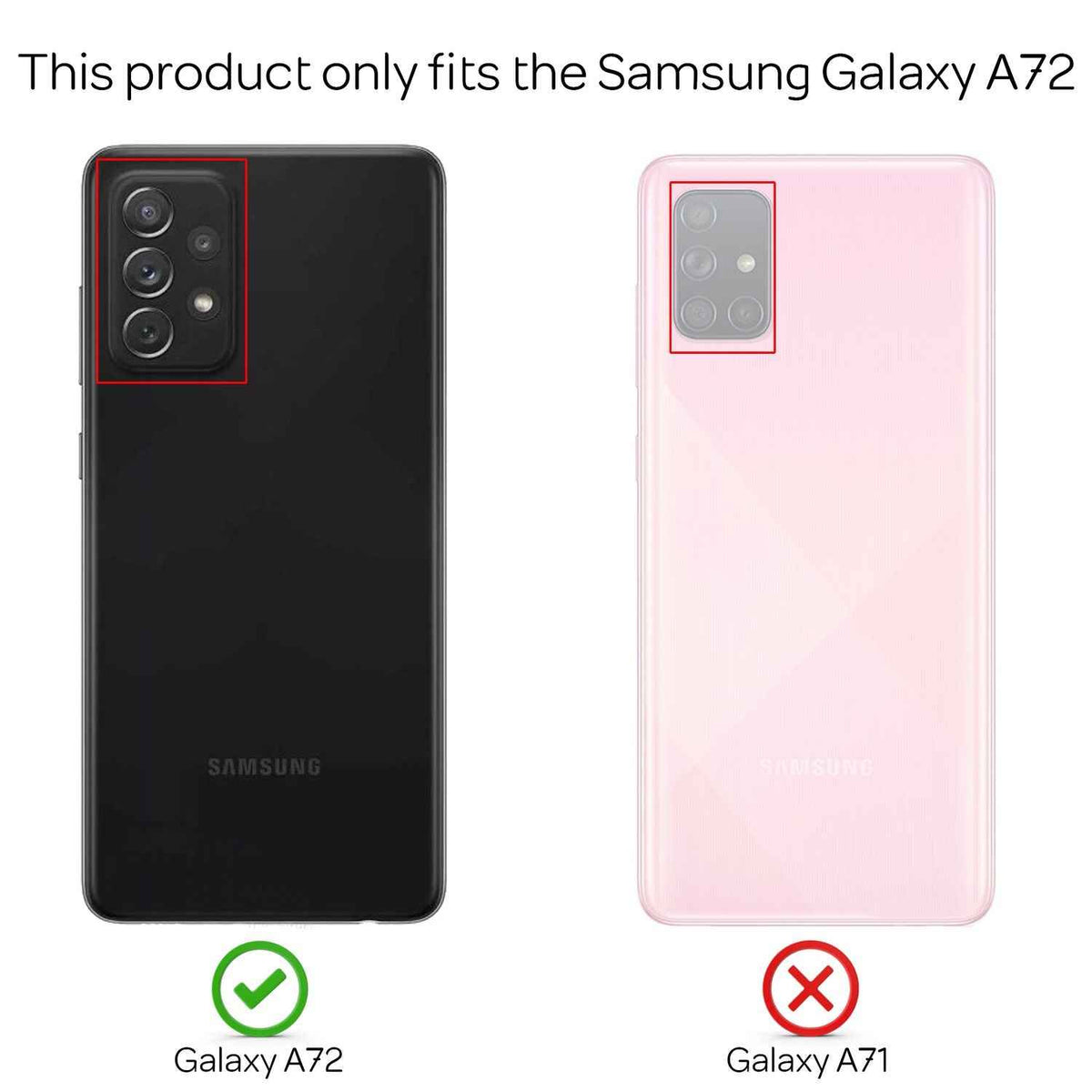 NALIA 360 Grad Handy Hülle für Samsung Galaxy A72, Transparent Full Cover Case