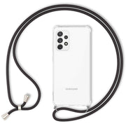NALIA Handy Hülle mit Kette für Samsung Galaxy A72, Case Cover Umhängen Necklace