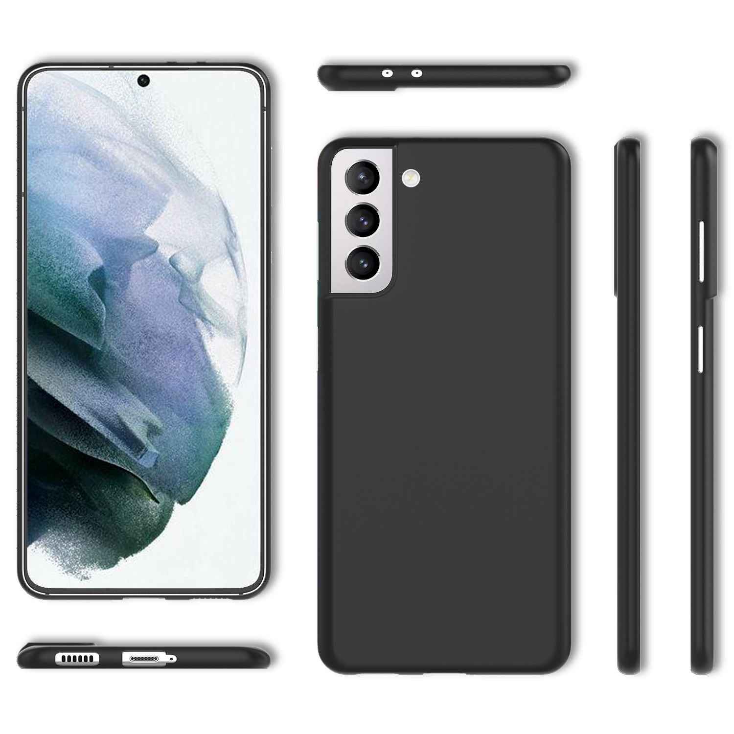 NALIA Extra Dünn Hard Case für Samsung Galaxy S21, Ultra Slim Handy Hülle Cover