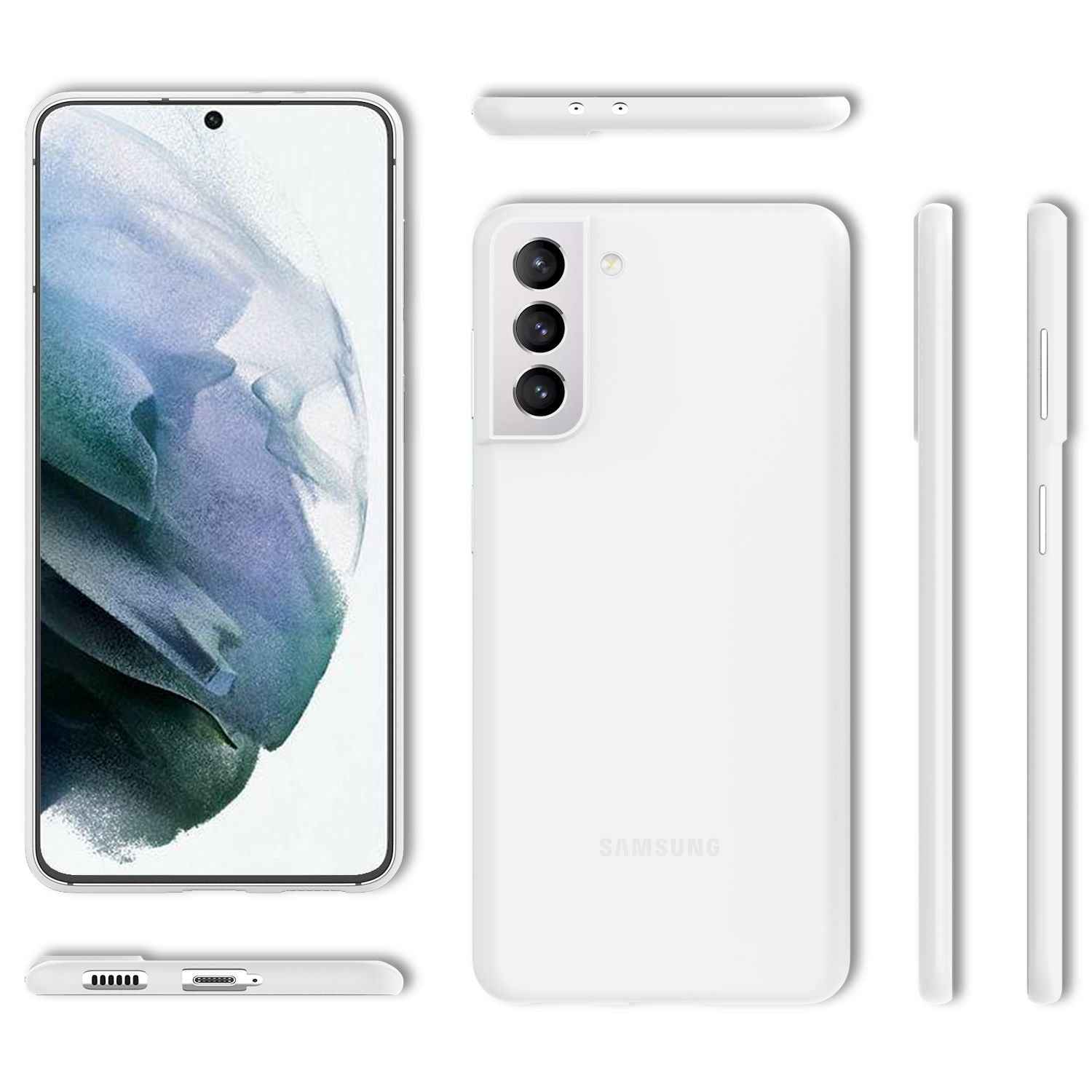NALIA Extra Dünn Hard Case für Samsung Galaxy S21, Ultra Slim Handy Hülle Cover