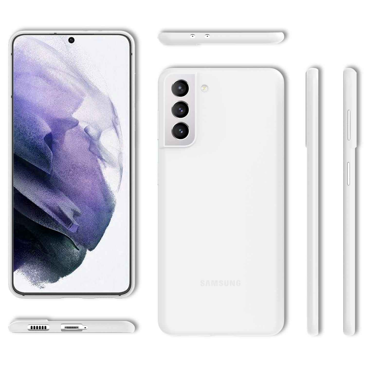 NALIA Extra Dünn Hard Case für Samsung Galaxy S21 Plus, Slim Handy Hülle Cover