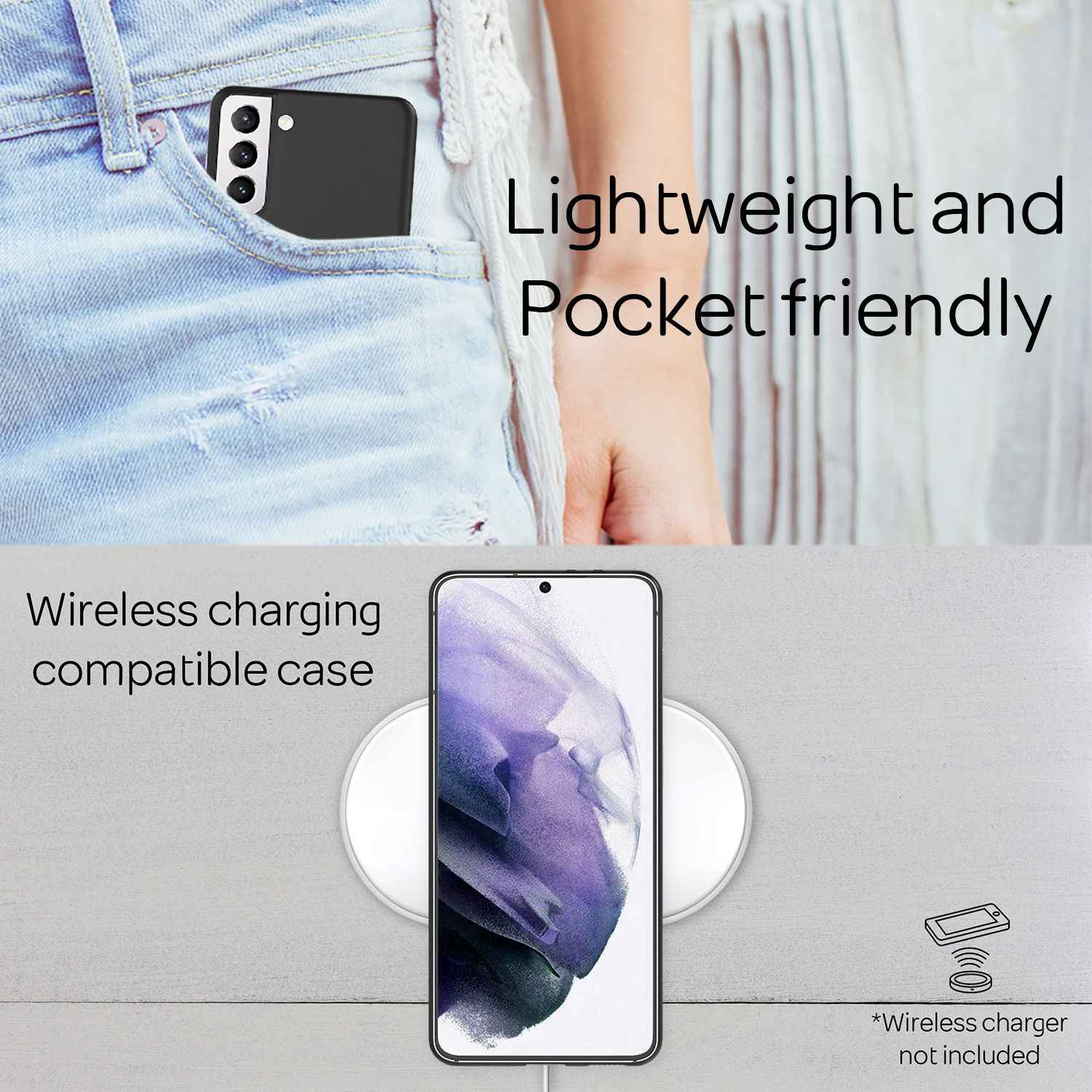 NALIA Extra Dünn Hard Case für Samsung Galaxy S21 Plus, Slim Handy Hülle Cover