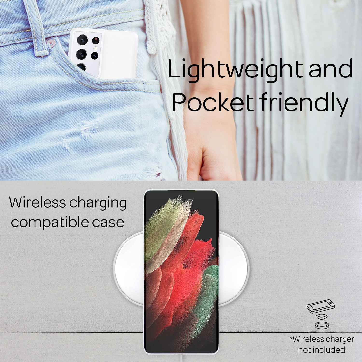 NALIA Extra Dünn Hard Case für Samsung Galaxy S21 Ultra, Slim Handy Hülle Cover