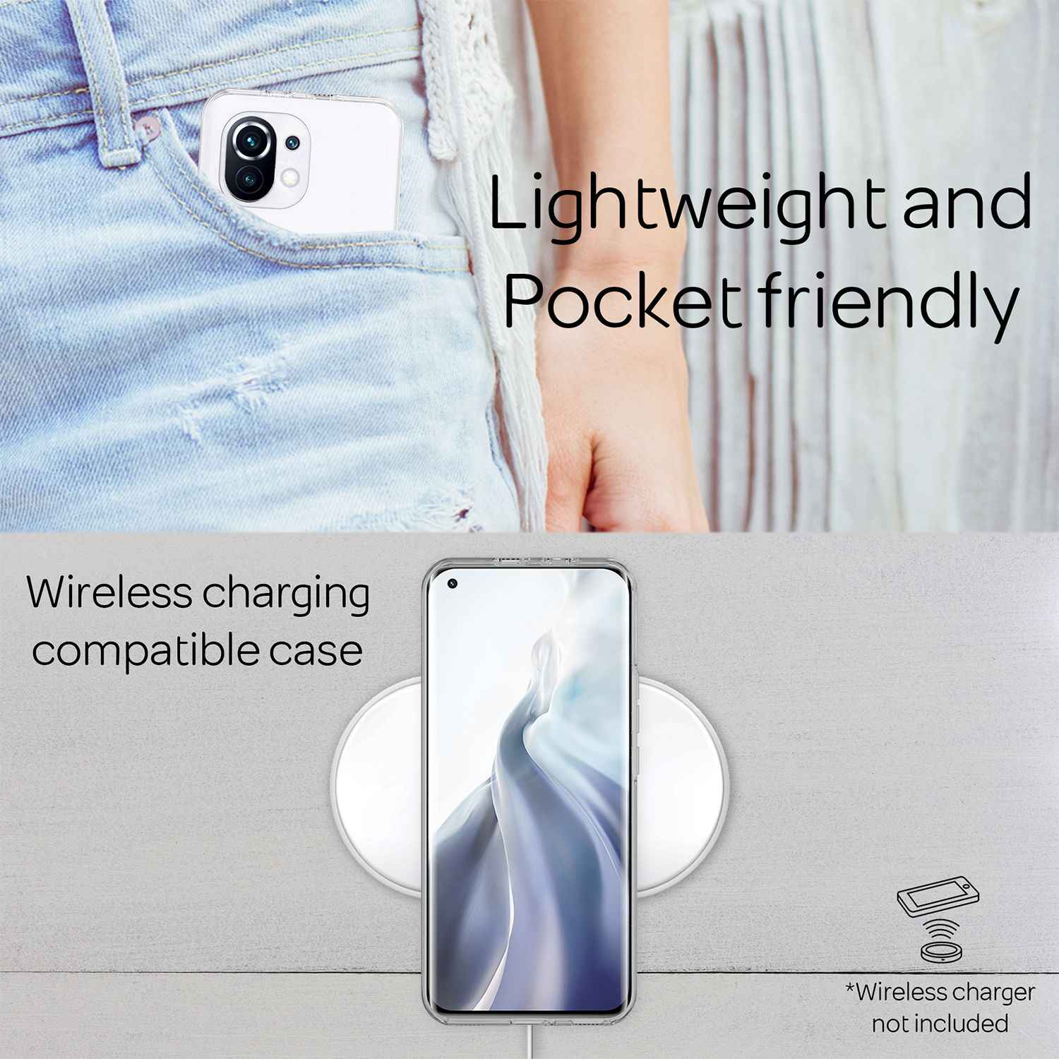 NALIA 360 Grad Handy Hülle für Xiaomi Mi 11 5G, Transparent Case vorne hinten