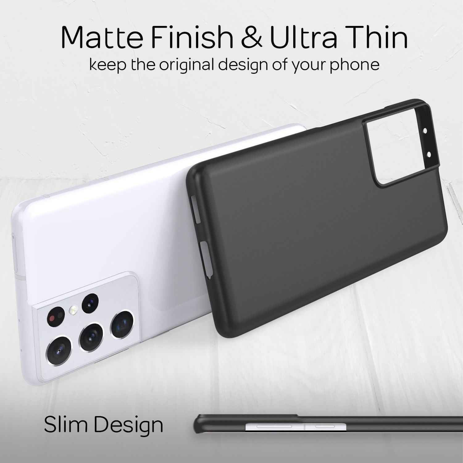 NALIA Hard Case für Samsung Galaxy S21 Ultra, Dünn Cover Handy Hülle Case Bumper