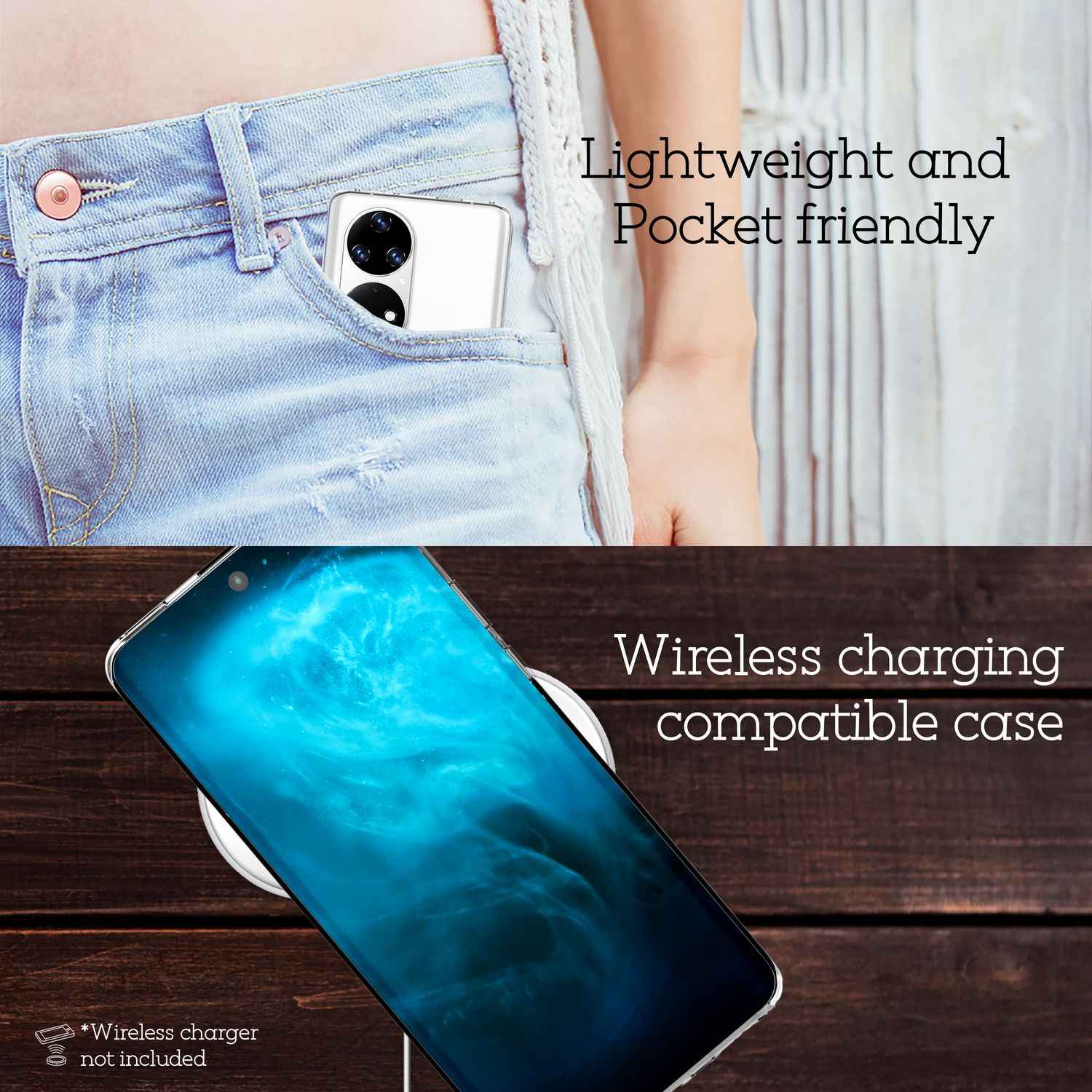 Klare Silikonhülle für Huawei P50 Pro, Transparent Anti-Gelb Durchsichtig Crystal Clear Case, Robuste Silikon Handyhülle