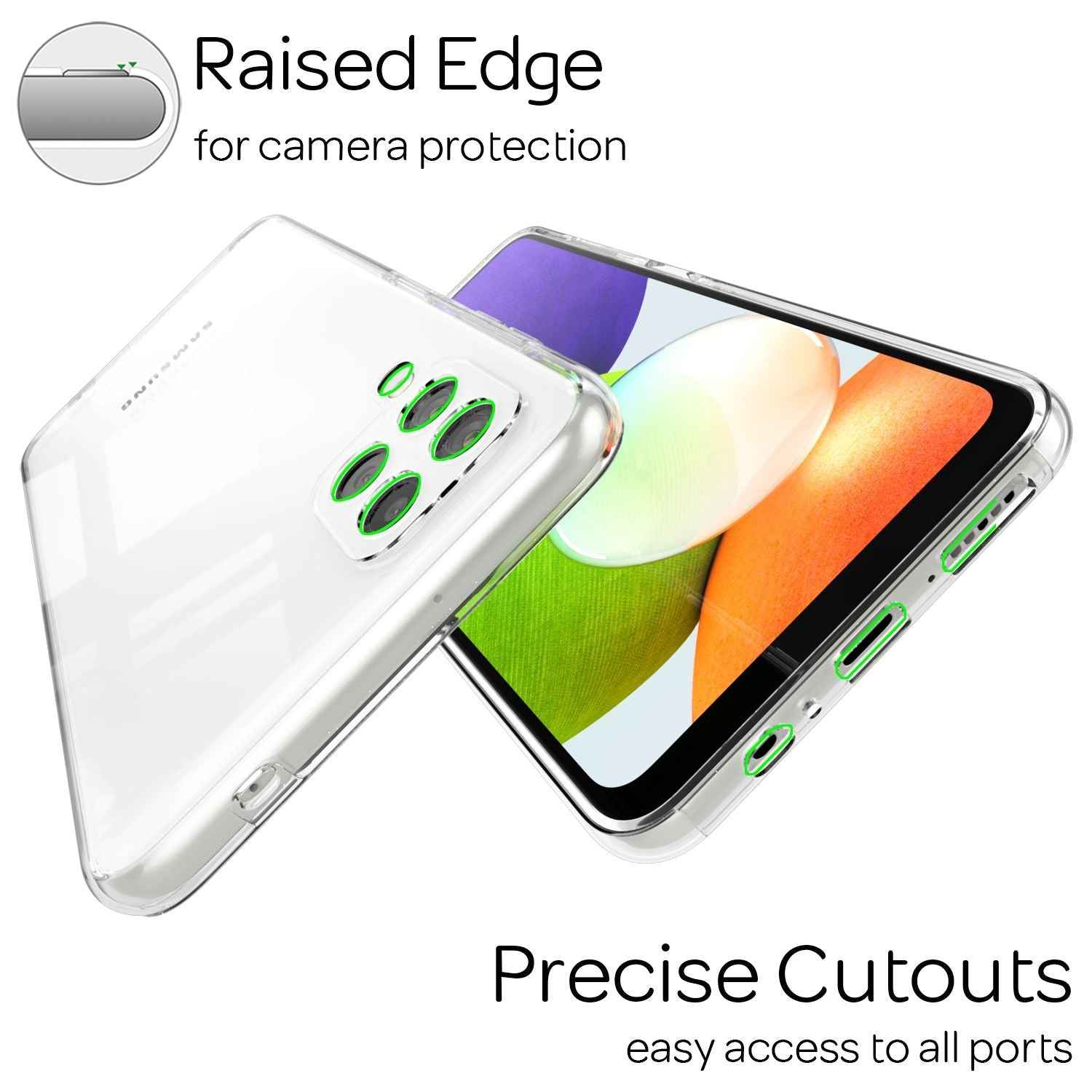 NALIA Klare 360° Schutzhülle für Samsung Galaxy A22, Komplettschutz Transparent Anti-Gelb Durchsichtig Robust
