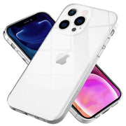 NALIA Silikon Handy Hülle für iPhone 13 Pro Max, Transparent Cover Case Bumper
