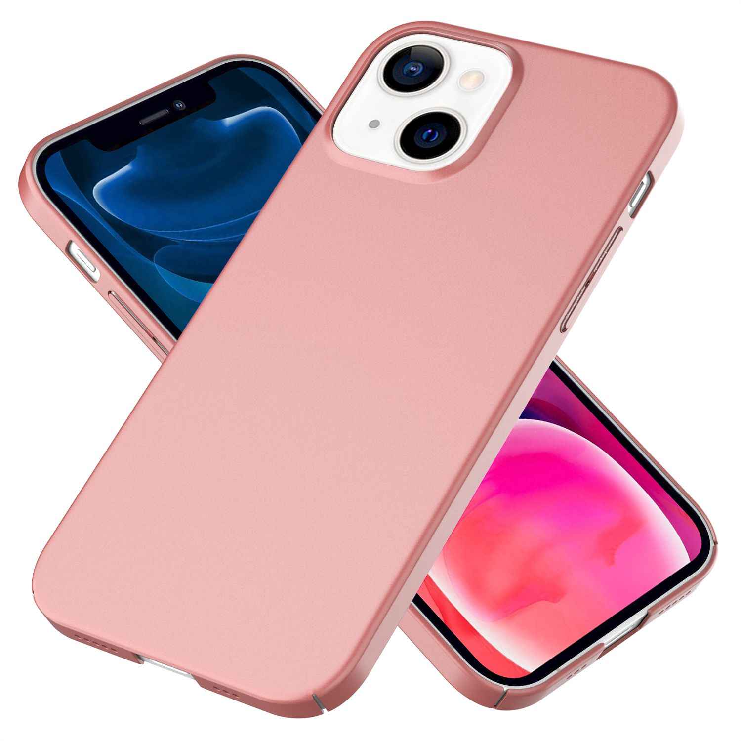 NALIA 0,5mm Dünne Handy Hülle für iPhone 13 Mini, Hard Case Cover Matt Bumper