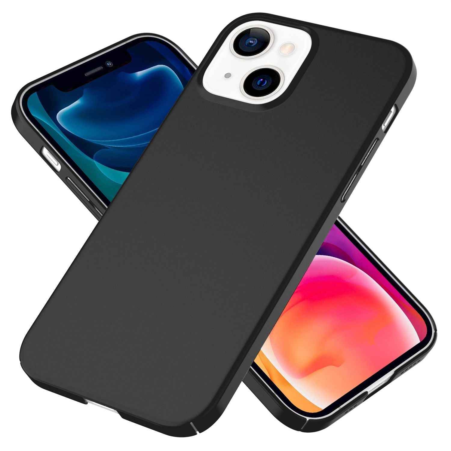NALIA 0,5mm Dünne Handy Hülle für iPhone 13, Matt Hard Case Cover Bumper Schale