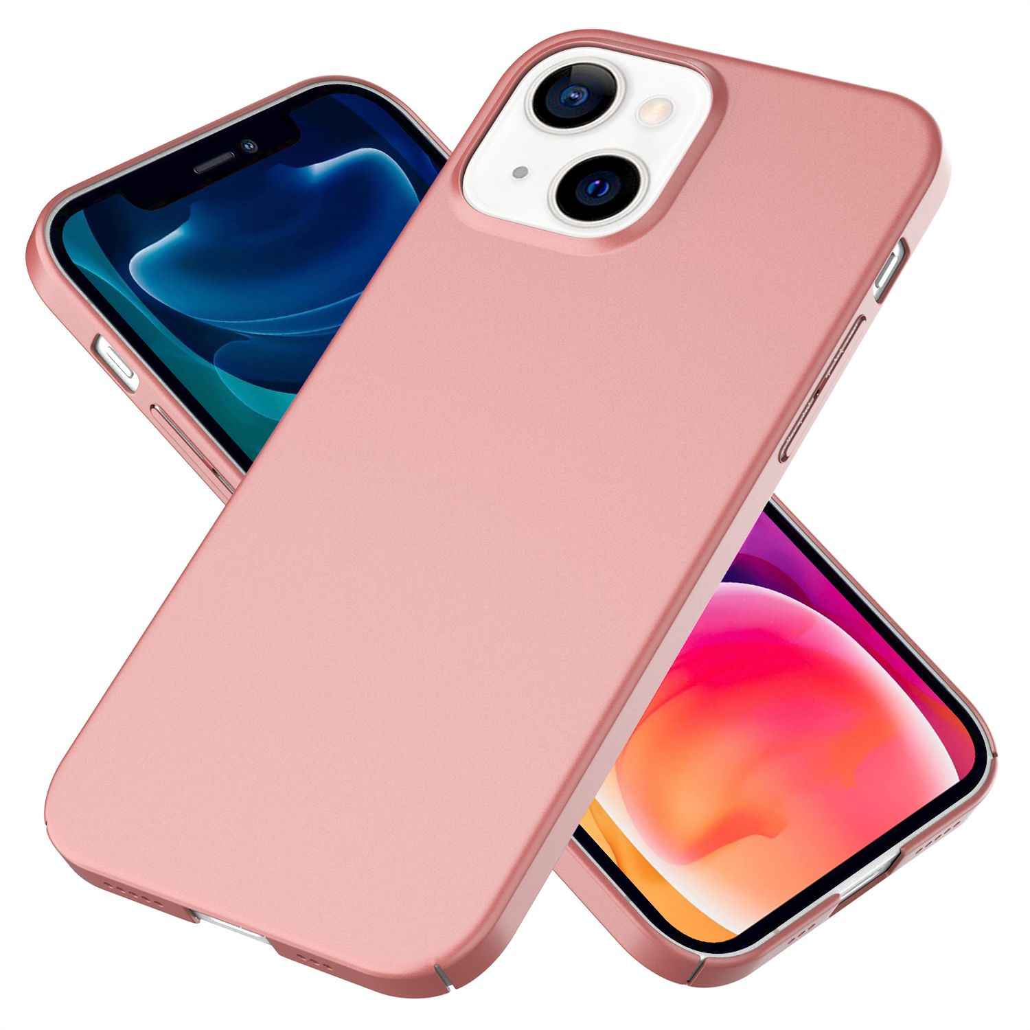 NALIA 0,5mm Dünne Handy Hülle für iPhone 13, Matt Hard Case Cover Bumper Schale