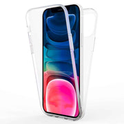 NALIA Klare 360° Schutzhülle für iPhone 13 Mini, Komplettschutz Transparent Anti-Gelb Durchsichtig, Full-Body Handyhülle