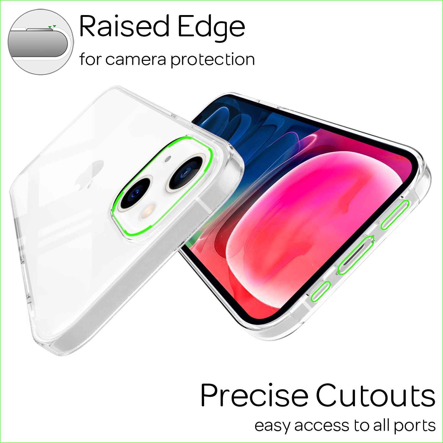 NALIA Klare 360° Schutzhülle für iPhone 13 Mini, Komplettschutz Transparent Anti-Gelb Durchsichtig, Full-Body Handyhülle