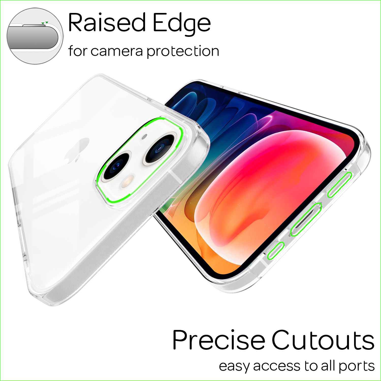 NALIA Klare 360° Schutzhülle für iPhone 13, Komplettschutz Transparent Anti-Gelb Durchsichtig Robust, Hardcase & Silikon & Displayschutz