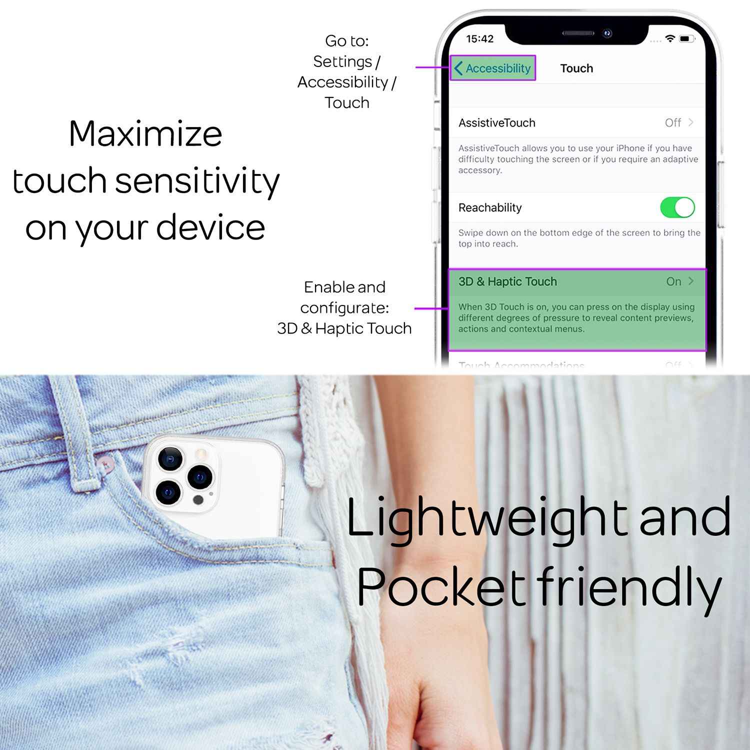 NALIA Klare 360° Schutzhülle für iPhone 13 Pro Max, Komplettschutz Transparent, Hardcase & Silikon & Displayschutz