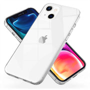 NALIA Klares Kratzfeste Hülle für iPhone 13, Transparent Anti-Gelb Stoßfest Harte Rückseite & Silikon Rahmen