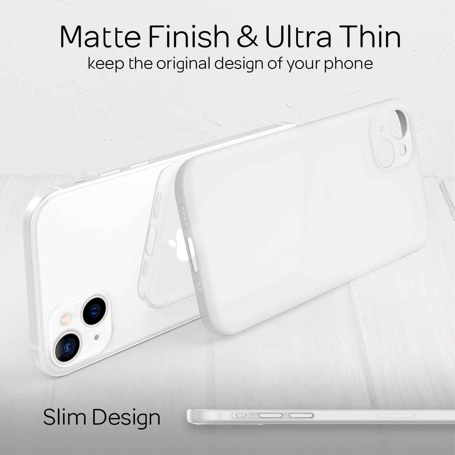 NALIA Extrem Dünnes Hardcase für iPhone 13 Mini, Durchsichtig 0,3mm Schlank