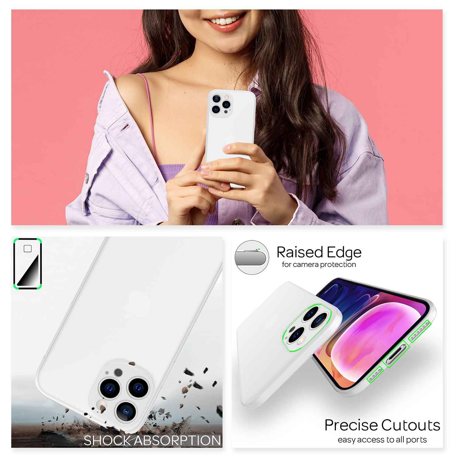 NALIA Extrem Dünnes Hardcase für iPhone 13 Pro Max, Durchsichtig 0,3mm Schlank