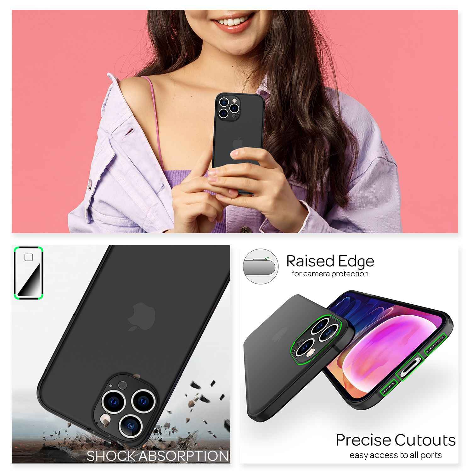 NALIA Extrem Dünnes Hardcase für iPhone 13 Pro Max, Durchsichtig 0,3mm Schlank