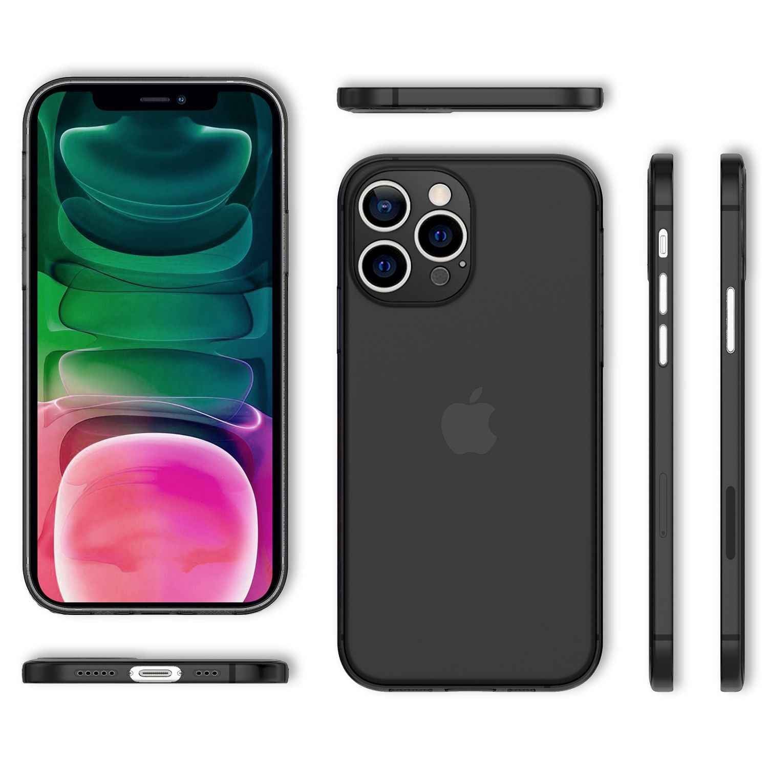 NALIA Extrem Dünnes Hardcase für iPhone 13 Pro, Durchsichtig 0,3mm