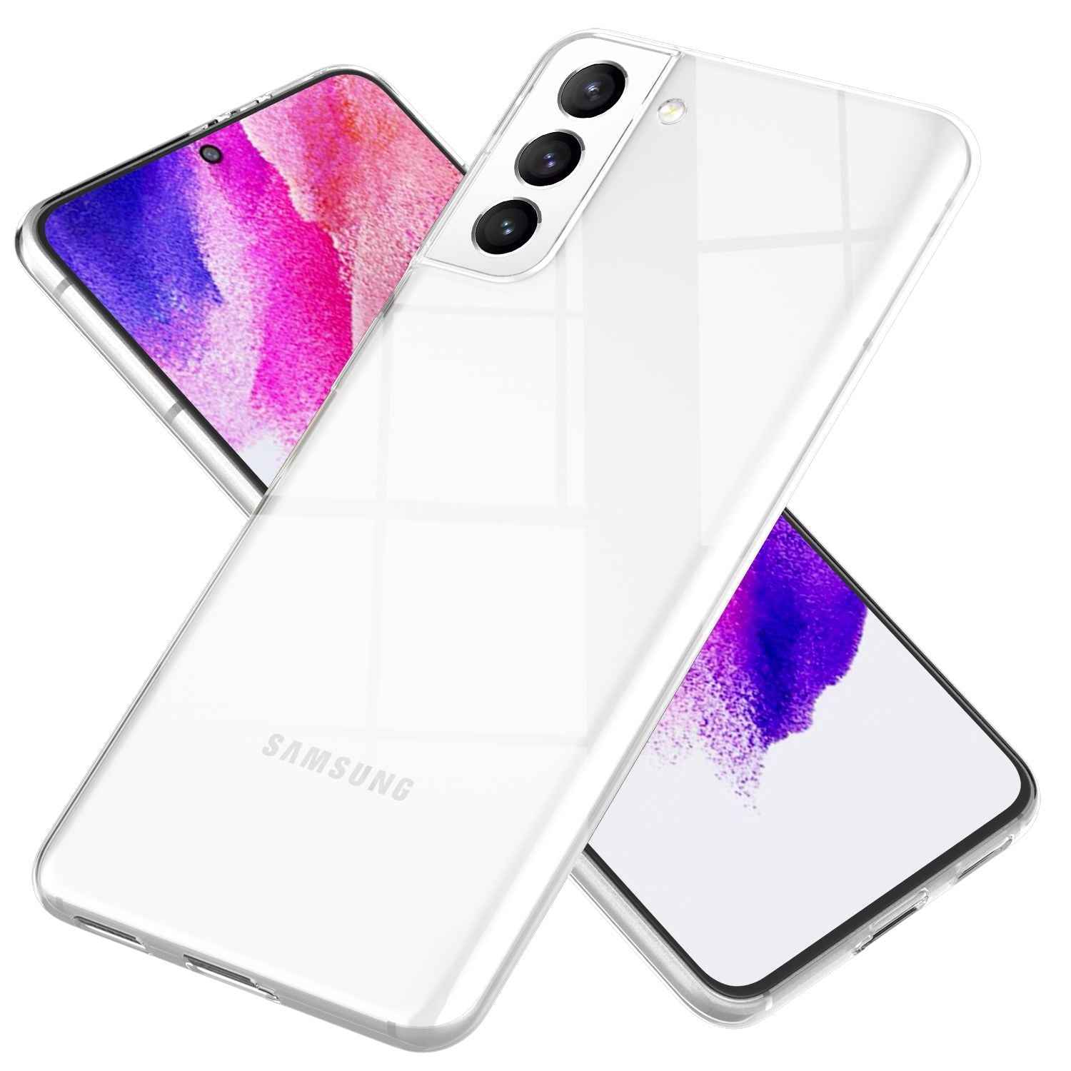 NALIA Klare Silikonhülle für Samsung Galaxy S21 FE, Transparent Anti-Gelb Durchsichtig, Robuste Handyhülle Schutzhülle