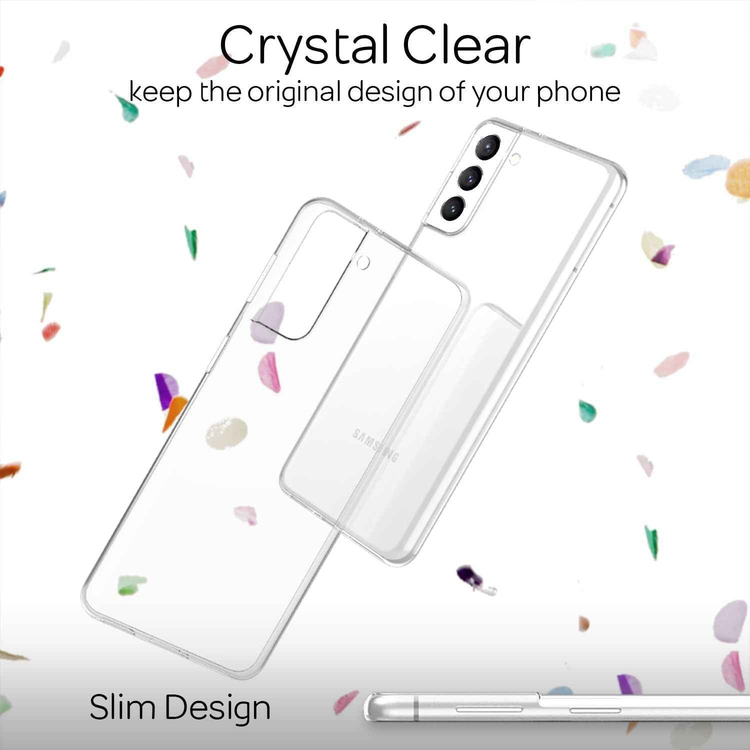 NALIA Klare Silikonhülle für Samsung Galaxy S21 FE, Transparent Anti-Gelb Durchsichtig, Robuste Handyhülle Schutzhülle