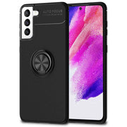 NALIA Matt-Schwarze Ringhülle für Samsung Galaxy S21 FE