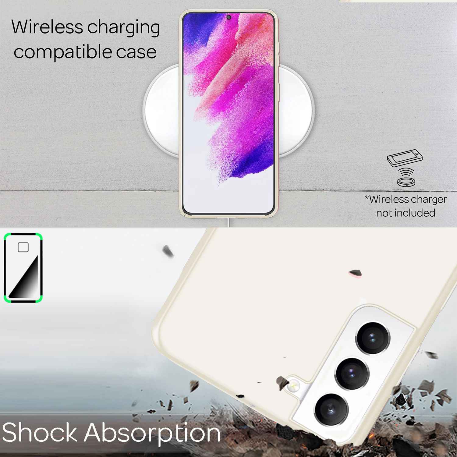 NALIA Ultra-Dünnes Hardcase für Samsung Galaxy S21 FE, Anti-Fingerabdruck Matt Rutschfest Extra-Leicht 0,5mm Schlank