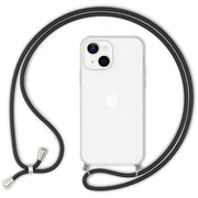 NALIA Handyhülle mit Kette für iPhone 13 Mini, Transparentes Hardcase & Handy-Schnur