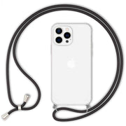 NALIA Handyhülle mit Kette für iPhone 13 Pro, Transparentes Hardcase & Handy-Schnur