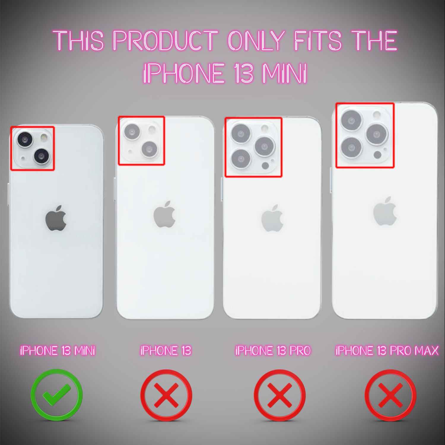 NALIA Klare Neon Handy Hülle für iPhone 13 Mini, Bunt Durchsichtig Cover Case