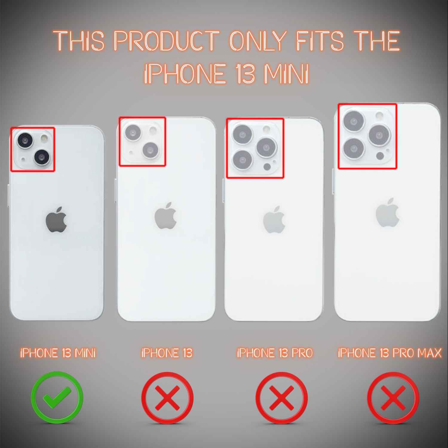 NALIA Klare Neon Handy Hülle für iPhone 13 Mini, Bunt Durchsichtig Cover Case