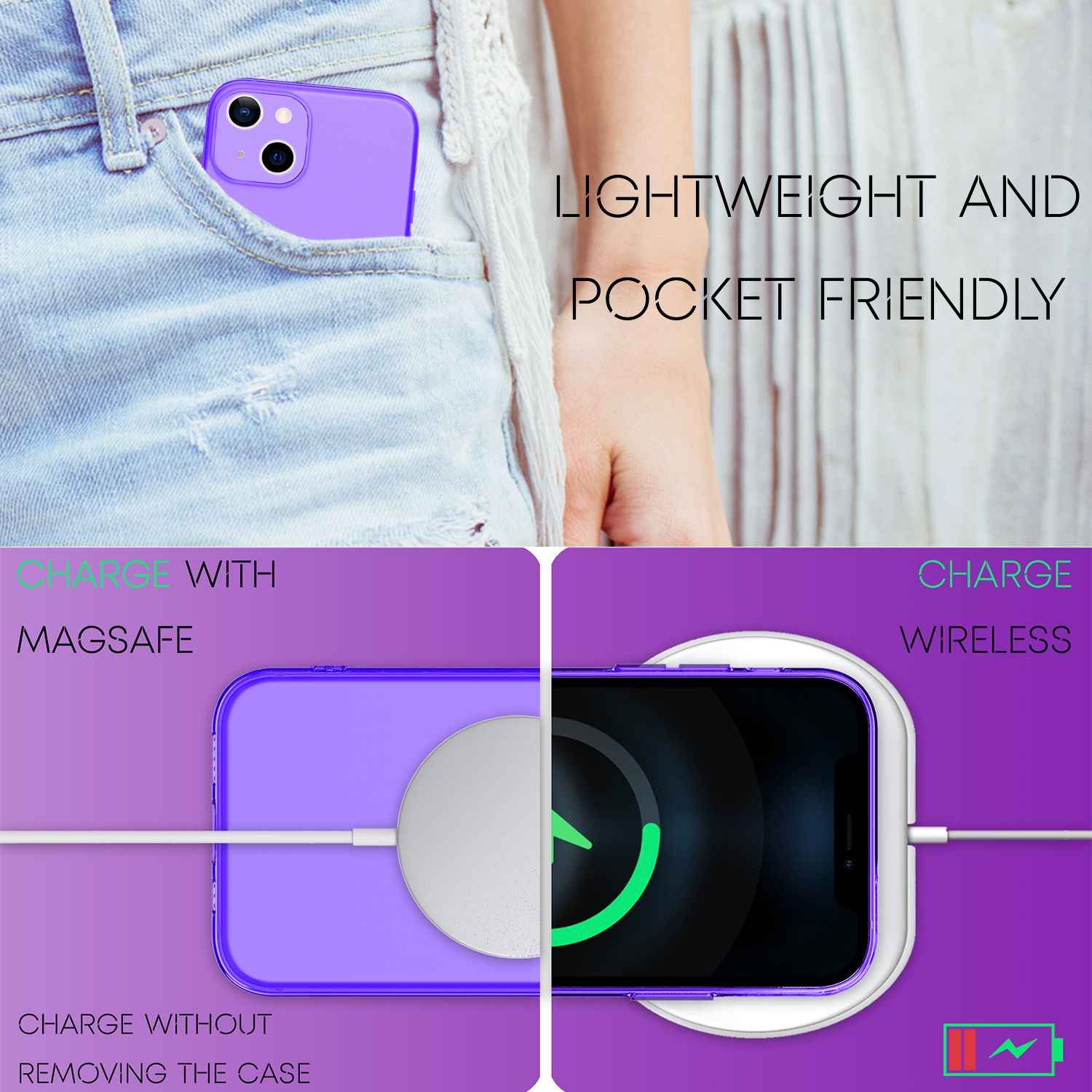 NALIA Klare Neon Handy Hülle für iPhone 13, Bunt Durchsichtig Cover Case