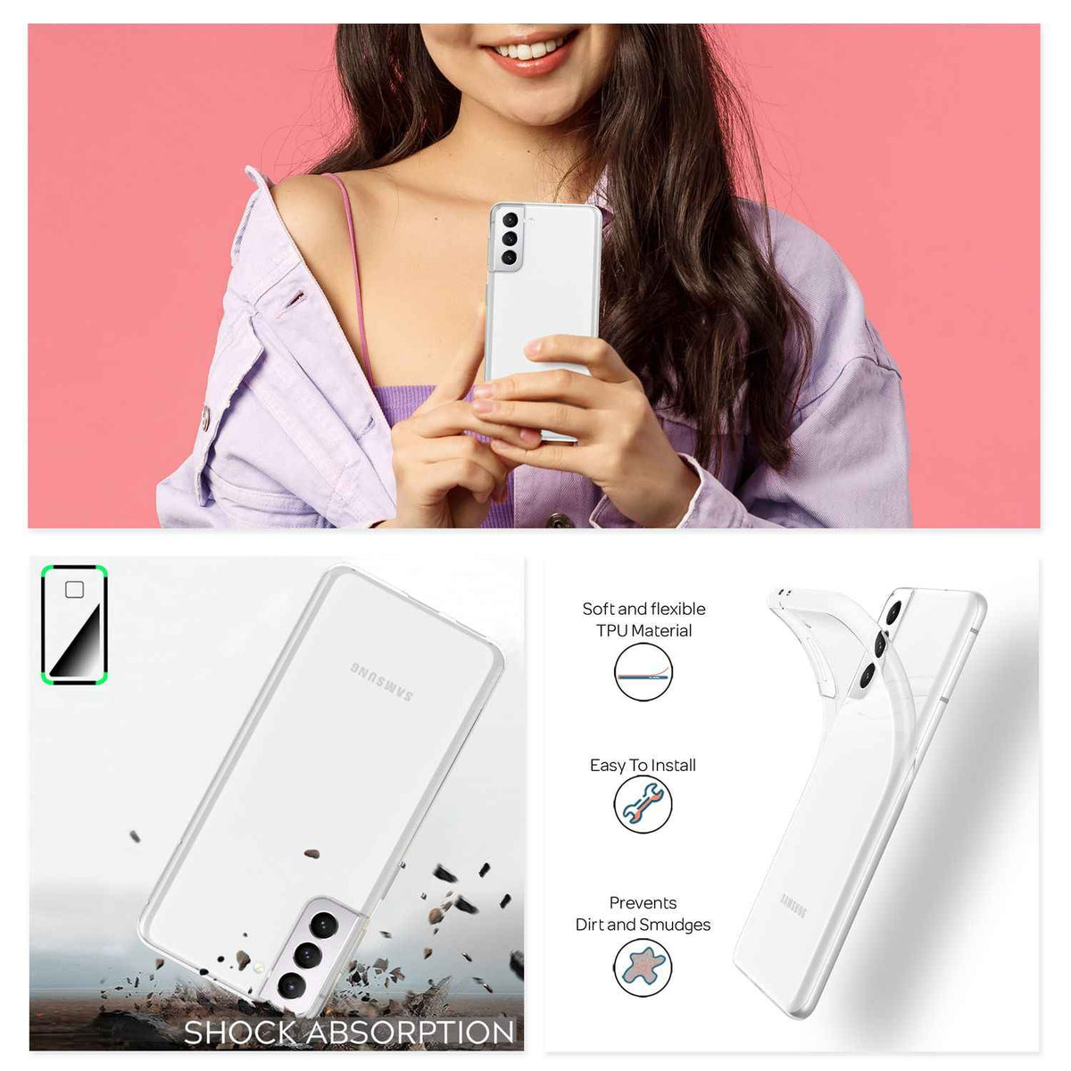 NALIA Klare Silikonhülle für Samsung Galaxy S22 Plus, Transparent Anti-Gelb Durchsichtig Vergilbungsfrei Clear Case, Handyhülle Schutzhülle