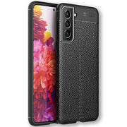 NALIA Leder Look Case für Samsung Galaxy S22 Plus, Schwarze Silikonhülle Anti-Fingerabdruck Rutschfest Kratzfest Stoßfest, Handyhülle Schutzhülle