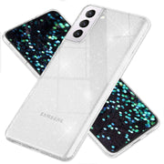 NALIA Klare Glitzerhülle für Samsung Galaxy S22 Plus, Durchsichtig