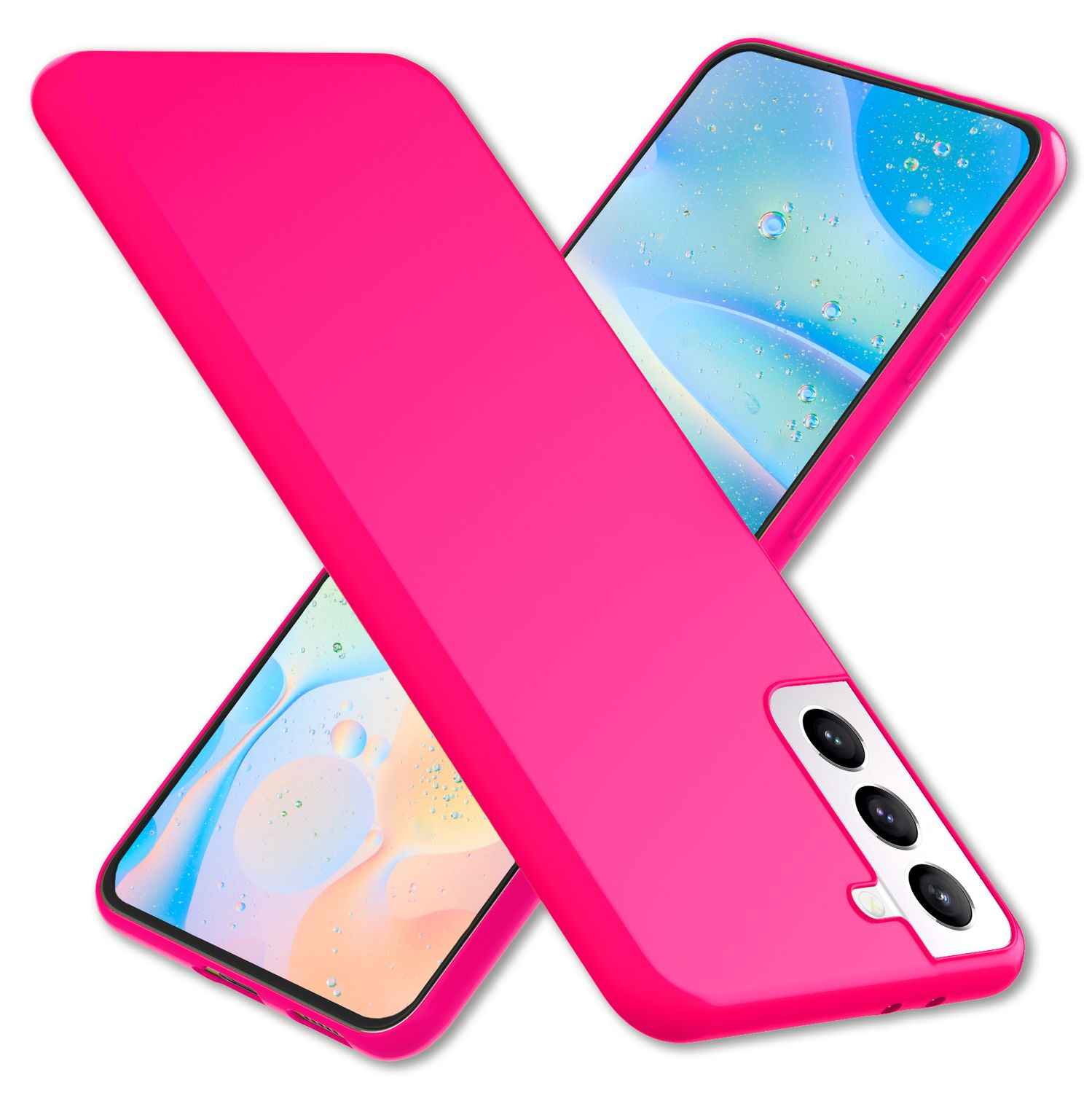 NALIA Bunte Neon Silikonhülle für Samsung Galaxy S22 Plus, Intensive Farbe Rutschfest Samtig Weich Gummiert, Schutzhülle Handyhülle