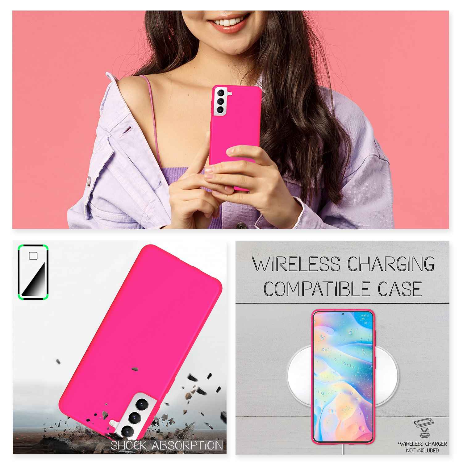NALIA Bunte Neon Silikonhülle für Samsung Galaxy S22 Plus, Intensive Farbe Rutschfest Samtig Weich Gummiert, Schutzhülle Handyhülle