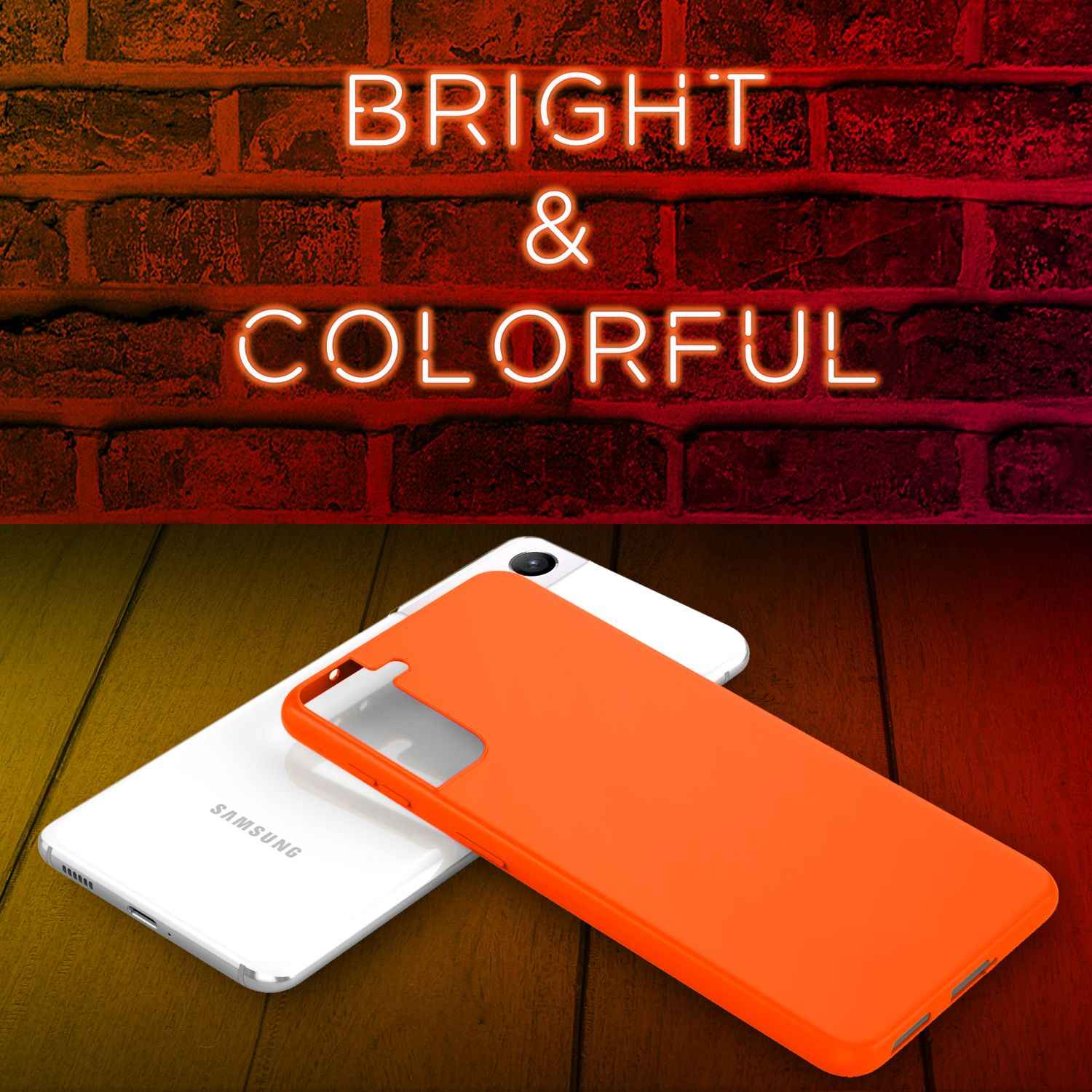 NALIA Bunte Neon Silikonhülle für Samsung Galaxy S22 Plus, Intensive Farbe Rutschfest Samtig Weich Gummiert, Schutzhülle Handyhülle