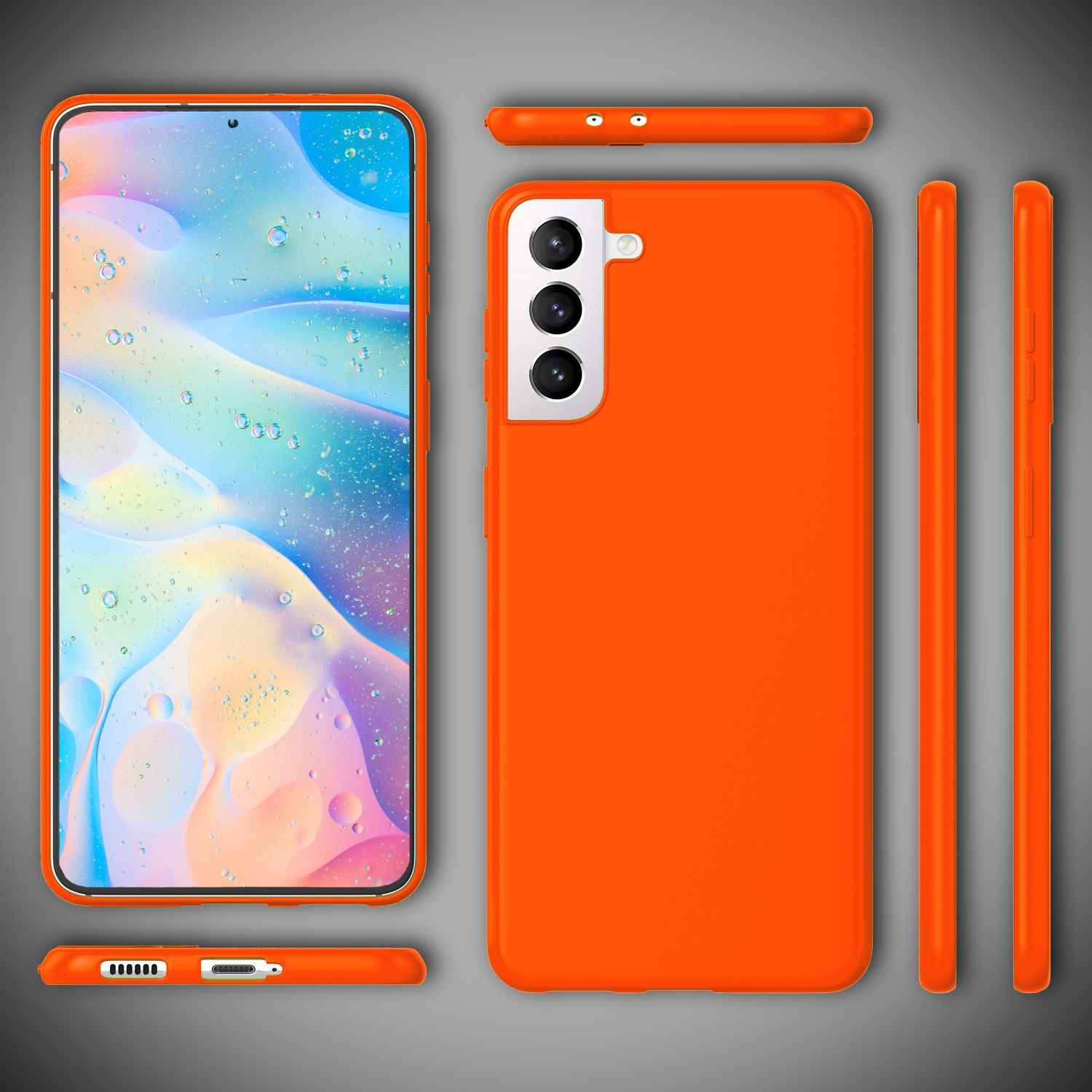 NALIA Bunte Neon Silikonhülle für Samsung Galaxy S22 Plus, Intensive Farbe Rutschfest Samtig Weich Gummiert, Schutzhülle Handyhülle