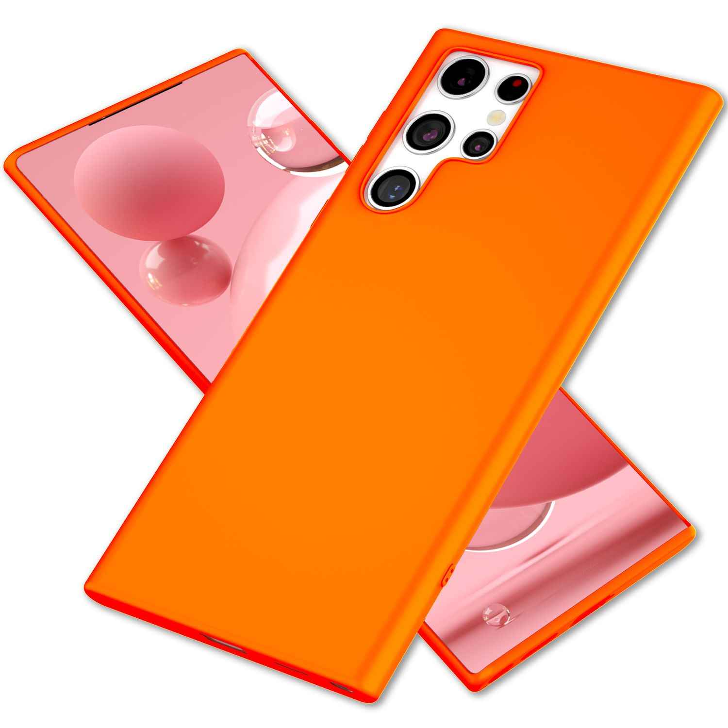 NALIA Bunte Neon Silikonhülle für Samsung Galaxy S22 Ultra
