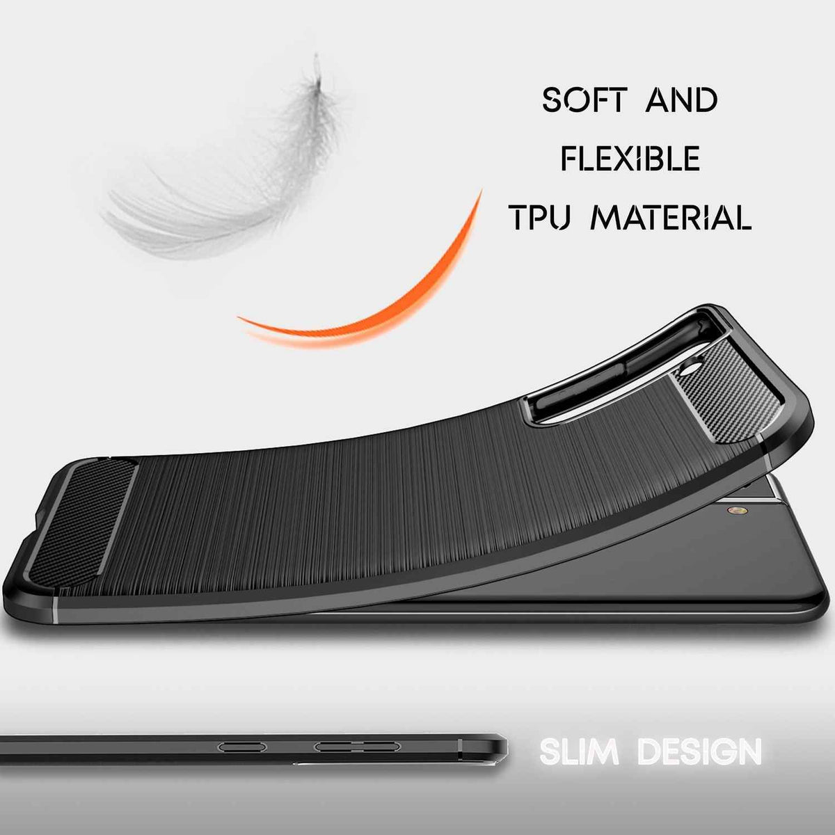 NALIA Carbon Look Case für Samsung Galaxy S22 Plus, Matt-Schwarze Silikonhülle Anti-Fingerabdruck Kohlefaser-Optik, Handyhülle Schutzhülle